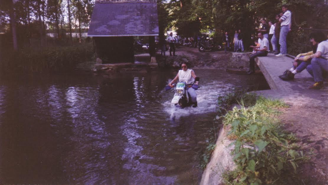 Women Who Ride: Christine doing a river crossing